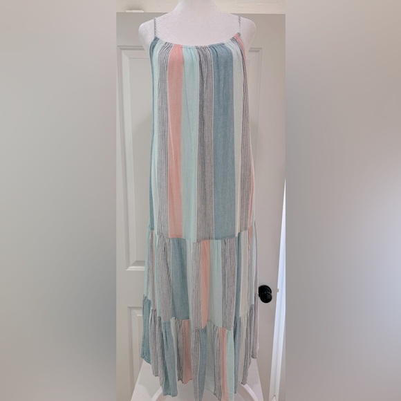 NWOT  RAILS Adora Sleeveless Linen Blend Midi Dress in Highland Stripe - Picture 8 of 12